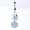 Colgante de Cadena para Teléfono Bola de Pelo Gatito Dibujo Animado, Estilo Chica Linda, Adorno Colgante Dibujo Animado Bebé Caja DIY, Regalo