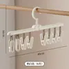 Perchero Plegable Multifuncional de 8 Ganchos para Viaje Organizador de Almacenamiento para Dormitorio Perchero de Plástico Portátil con Múltiples Ganchos para Secar Ropa Interior y Calcetines
