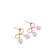 Pendientes de perla de agua dulce Zhuji de minoría de temperamento estilo ins lazo aguja de oreja de perla diosa una generación de cabello