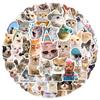 50 adesivos de papelaria com expressões de gatinhos fofos, adesivos para skate, adesivos para copo, atacado
