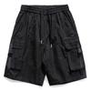 Shorts personalizados de verão para homens jovens, letras da moda, shorts populares com bolso grande, calças soltas casuais do meio