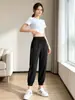2026 Verão Finos Pessoas Pequenas Calças Esportivas Pretas Calças Jogger Secagem Rápida Cropped Frescas