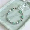 Pulsera de Cierre Redondo Colorida con Circonita Brillante, Pulsera de Lujo Ligero de Alta Gama, Accesorio de Mano Versátil Dulce de Nicho y Personalidad para Mujeres