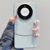 Adecuado para Funda de Teléfono Móvil Huawei Mate80Pro, Funda Dura Protectora Anti-Caída de Cuero Liso Electrochapado Oficial Mate70