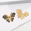Acessórios DIY liga de imitação leque de noiva antigo coroa de fênix para cabelo acessórios de ferro borboleta de óleo 34*24