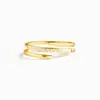Anillo de Cruz de Doble Capa de Plata S925 de Venta Caliente Transfronteriza de Comercio Exterior para Mujeres, Estilo Europeo y Americano, Joyería de Anillo de Dedo Índice Simple de Moda de Tres Líneas