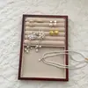 Bandeja de Joias de Nogueira Pulseira de Contas de Alta Qualidade Exibidor de Anel de Colar Placa de Exibição de Joias Adereços de Exibição de Joias