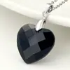 Joyería para el Día de San Valentín Collar con Colgante de Corazón de Piedra Natural Multifacética para Mujer Collar de Acero de Titanio de Alta Gama Joyería Transfronteriza