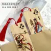 Marcador de Bambú Estilo Dibujo Animado Viaje al Oeste Estilo Chino Creativo Regalo de Madera para Amigos Recuerdo Cultural Tendencia Nacional Borla