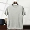 Suéter informal de otoño e invierno para hombre, suéter de cachemira de montaña, suéter de cuello redondo y manga corta, suéter de cachemira interior, base de moda