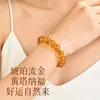 Pulsera de Cuentas Redondas Pirámide de Citrino Natural Brasil Amarillo Violento Pulsera de Cuentas Sueltas Flor de Mil Capas Pulsera de Atracción de Riqueza