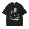 Camiseta Manga Curta Gola Redonda Y2K Roupas Masculinas Novidades