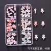 Caixa de Acessórios para Nail Art Desenho Animado Popular Transfronteiriça com 6 Compartimentos Fofo Gato Kt Laço Acessórios para Unhas Caixa com Acessórios Mistos para DIY