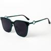 Novos Óculos de Sol Moda Face-covering de Metal com Armação Grande Tendência Anti-ultravioleta Óculos de Sol Côncavos para Street Shoot
