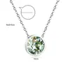 Colar com Pedra de Nascimento de Dezembro Estilo Europeu e Americano para Mulheres, Luxo Leve, de Alta Qualidade, Requintado, Versátil, Colorido, Popular, com Diamantes
