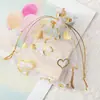 Bolsa de Organza Bolsa de Armazenamento Cordão Bolsa para Batom Estampagem a Quente Bolsa de Gaze Embalagem de Doces e Lanches de Casamento Bolsa de Presente