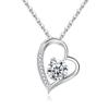 Collar de corazón de venta caliente transfronterizo para mujer, personalidad europea y americana, colgante de corazón de melocotón versátil, cadena para clavícula, exclusivo de comercio electrónico transfronterizo