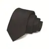 Gravata Masculina Transfronteiriça 7cm Cor Sólida Gravata Amarrada à Mão Gravata Jacquard de Poliéster Masculina Logotipo Gravata de Alta Qualidade para Homens