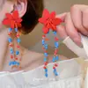 Pendientes de Plata con Aguja de Estilo Étnico con Flores de Piedra Ojo de Gato Incrustadas de Diamantes, Pendientes de Moda de Lujo Ligero de Gama Alta, Pendientes Sencillos de Nicho para Mujer