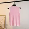 Chaleco Traje Interior de Mujer Sin Mangas Camiseta Básica Blanca Holgada Punto Exterior de Gama Alta Top Nuevo Estilo 2024