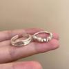 Anillo Irregular Plata Rota Perla para Mujer 2025 Diseño de Nicho Lujo Ligero Moda de Gama Alta Anillo para Dedo Versátil