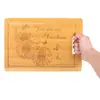 Tabla de cortar de bambú Amazon Tabla de cortar para cocina casera Fruta Delicatessen Tabla de cortar de clasificación Doble cara Logo imprimible