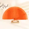 Abanico de Madera Maciza Liso Español Estilo Minimalista Abanico Plegable Accesorios Europeo y Americano Clásico Color Sólido Mate Abanico Plegable Venta al por Mayor