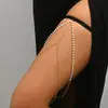 YUE Joyería de cadena para pierna estilo europeo y americano, cadena para pierna de cadena de perlas artificiales blancas sexy, directo del fabricante H0077