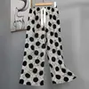 Pantalones de Pijama de Algodón y Seda Estilo Coreano para Mujer, Nuevos de Verano 2025, Pantalones Rectos Sueltos Casuales de Gama Alta que se Pueden Usar Afuera como Pantalones de Casa