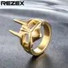 R0455-NK01 ciencia ficción máscara de casco de alienígena grande anillo de acero de titanio anillo de personalidad para hombre