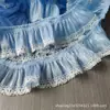 Adorno de Encaje Accesorios de Ropa Dobladillo de Falda DIY PlisadoLolita Falda Abullonada Adorno de Encaje con Volantes de 7 cm