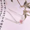 Taco para el Cabello con Borla de Perla Flor Ojo de Gato Antiguo, Horquilla en Forma de U Flor Mariposa, Tiara para el Cabello Recubierta para la Parte Trasera de la Cabeza para Mujeres