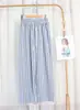 Pantalones de Casa Otoño e Invierno, Pantalones de Dormir Térmicos de Doble Cara para Mujer, Pantalones Rectos Sueltos, Pantalones Cálidos Casuales, Pantalones a Cuadros para Mamá para Uso al Aire Libre