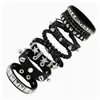 Acero Inoxidable Europeo y Americano Transfronterizo Más Vendido Pulsera Punk de Remaches para Hombre Estilo Gótico Personalidad Hip Hop Moda Pulsera Multicapa
