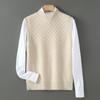 Chaleco de punto nuevo de otoño e invierno, suéter sin mangas para hombre, chaleco de moda, jersey de cuello redondo, suéter de lana