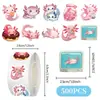 Rollo de Pegatinas Originales Transfronterizas Animales Niños Inglés Recompensa Manual Material Cinta Adhesiva Selladora Película