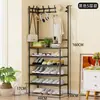 Nuevo Estante de Pie Multifuncional de Doble Fila para Ropa, de Alta Venta Transfronteriza, Simple, para Dormitorio del Hogar, Estante de Almacenamiento y Colgador de Ropa