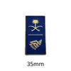 Emblema Nacional Saudita Insígnia Adesivo para Celular Padrão Palmeira e Cimitarra Insígnia de Metal Presente Comemorativo Fonte de Fábrica Transfronteiriça