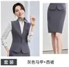 Traje Profesional de Chaleco para Mujer Estilo Primavera y Otoño Asistente de Belleza Recepción de Hotel Asistente de Ventas de Joyería Uniforme de Trabajo