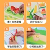 Juguete de Fieltro para Estimulación Temprana para Bebés, Tablero de Actividades, Animales de Granja, Frutas y Verduras, Animales Marinos, Tablero de Aprendizaje de Hábitos de Vida