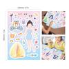Stickers de cambio de cara de princesa de cuento de hadas transfronterizos 8 lindos stickers de cambio de cuenta de mano coloridos stickers de rompecabezas de niña de dibujos animados