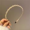 Faixa de Cabelo Vermelha de Ano Novo Outono e Inverno para Mulheres Cabelo Prensado Saída Feminina Faixa de Cabelo Versátil Aba Larga Topo Craniano Alto Aumento de Volume de Cabelo Acessório para Cabeça