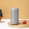 Taza de cápsula pequeña, linda, simple con alto valor estético, mantiene las bebidas calientes o frías, taza de agua de acero inoxidable 316 tamaño de bolsillo, mini termo