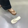 Chanclas Retro de Suela Gruesa para Mujer Zapatos 2026 Nuevas Sandalias Pequeñas de Estilo Francés para Playa al Aire Libre en Verano