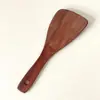 Espátula de madera de ébano, espátula de madera con agarre cómodo, resistente al calor, adecuada para cocinas caseras, hecha de una sola pieza de madera y pulida