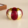 Pulsera elástica de resina curvada teñida de rojo de Angola, pulsera de moda retro de alta gama, joyería transfronteriza europea y americana para mujer