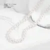 Perlas de imitación sueltas con agujero pasante, cuentas de concha blanca galvanizadas, materiales para abalorios de joyería hecha a mano DIY para pulseras y collares