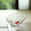 Bule de Vidro Borossilicato Alto com Aplique Feito à Mão para Chá Verde, Xícara Rápida, Conjunto de Chá Kung Fu, Xícara de Compartilhamento, Xícara de Chá