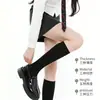 Calcetines de pantorrilla frescos y transpirables para primavera y verano Jk, Calcetines de compresión antideslizantes con pata de gato hasta la rodilla, Calcetines antideslizantes de cintura alta para personas altas, Calcetines cortos estilo universitario