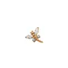 Pendientes de Aleación de Titanio G23 en Stock Transfronterizos con Circonita Brillante Joyería para Perforaciones, Tachuelas para Labio de Libélula, Tachuelas para Cartílago del Oído, Accesorios para Oreja de Mujer